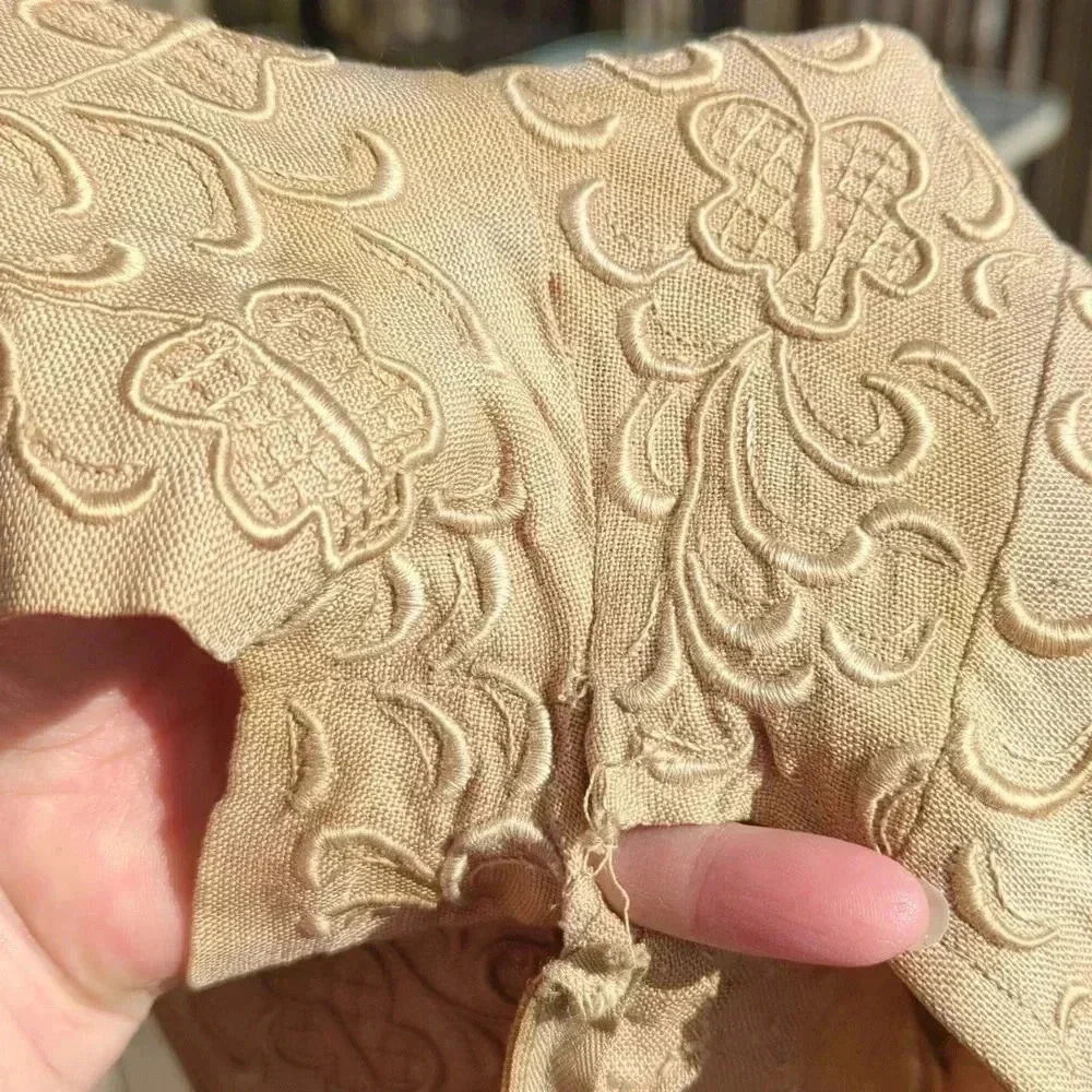 1950's Linen Dress - Picture 9 of 12